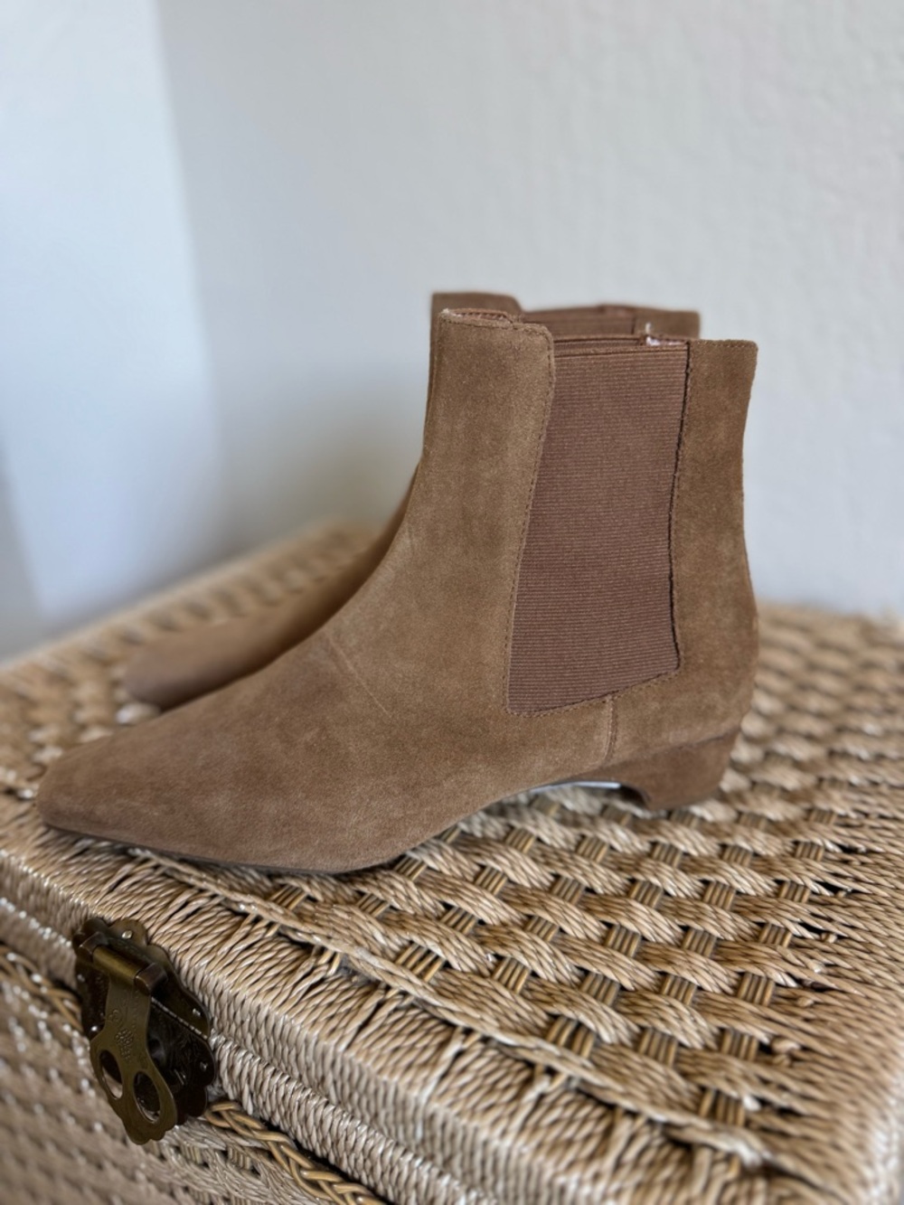 Donald J. Pliner Brown Suede Chelsea Ankle Boots